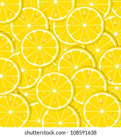 Lemon slices with juice document background
