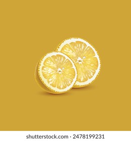 lemon slices on a white background