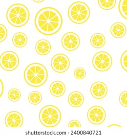 Patrón de rodajas de limón. Ilustración del vector de fondo de cítricos.