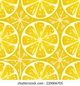 Lemon slices seamless background