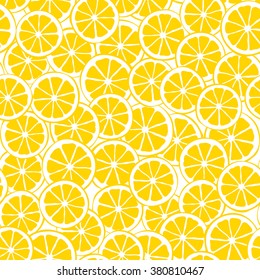 lemon slices seamless pattern - vector illustration. eps 8