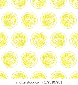 Lemon Slices Textor Vector de textura Patrón sin inconvenientes