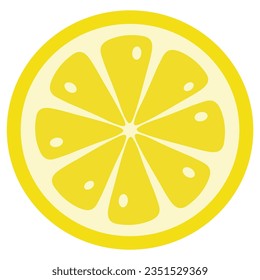 Lemon slices. Vector, illustration, flat
