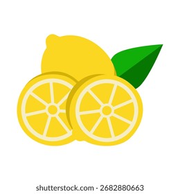Diapositiva de limón y limón sobre fondo blanco.