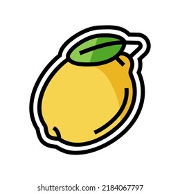 lemon slot game color icon vector. lemon slot game sign. isolated symbol illustration