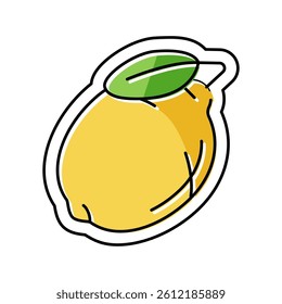 lemon slot game color icon vector. lemon slot game sign. isolated symbol illustration