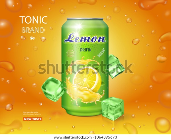 Vector De Stock Libre De Regalias Sobre Publicidad De Refrescos De Limon Lemonade