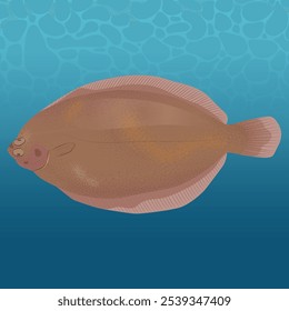 Lemon Sole Fish Vector Image