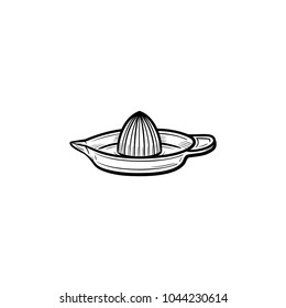 Lemon squeezer hand drawn outline doodle icon. Equipment for making citrus juice - lemon squeezer vector sketch illustration for print, web, mobile and infographics isolated on white background.