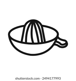 Lemon squeezer icon Black line art vector