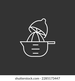 Lemon squeezer icon, editable stroke, line style