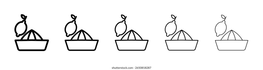 Lemon squeezer icon isolated vector on white background set