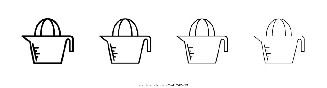 Lemon squeezer icon Outline sign symbol set