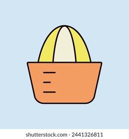 Lemon squeezer vector color icon. Kitchen appliance. Graph symbol for cooking web site design, logo, app, UI