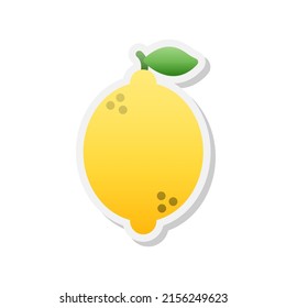 Lemon sticker icon, Vector, Illustration.