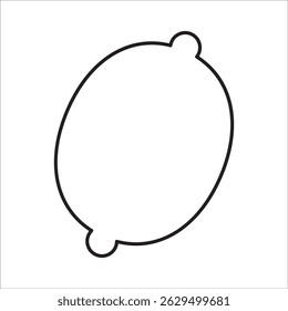 Lemon stock icon outline vector