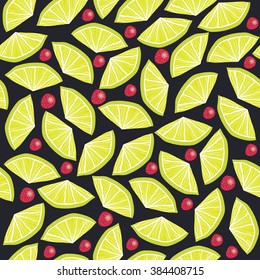 lemon strawberries pattern