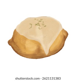 Lemon, sugar, madeleine, bread cake, dessert food