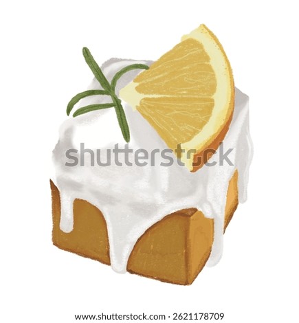 Lemon Sugar Pound Scone Cake Castella Dessert Food