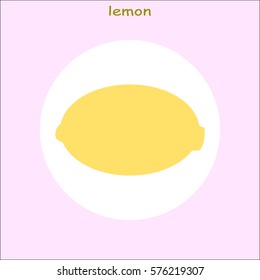 Lemon. Symbol, icon, logo.