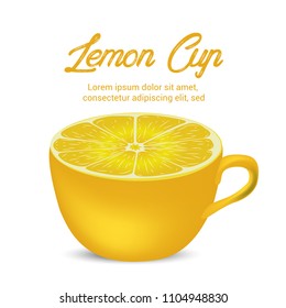 Lemon tea cup
