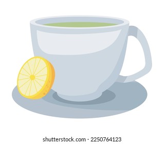 Zitronentee in Tasse trinken