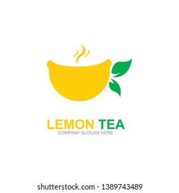 Lemon tea fresh logo design. Fruit logo template. Can use for restaurant and food logo. Vector illustration. Eps 10.