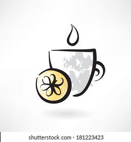 lemon tea grunge icon