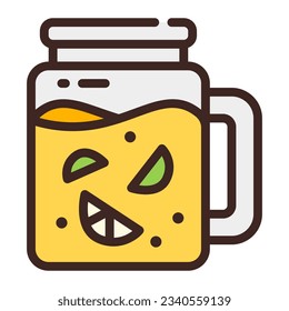Lemon Tea Juice Simple Line Icon Symbol Logo