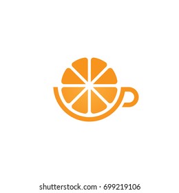 Lemon tea logo design template