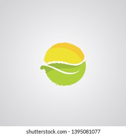 lemon tea logo template vector