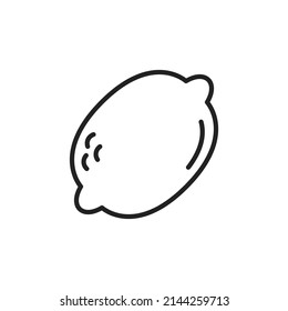 Lemon thin line icon. Linear symbol. Vector illustration.