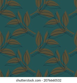 Lemon tree branch.Image in the style of engraving on a white and colored background.Seamless pattern.