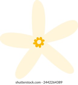 Lemon Tree Flower Vector Illustration