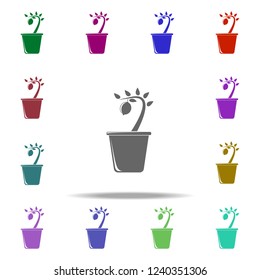 lemon tree in pot illustration icon. Elements of Fruit in pot in multi color style icons. Simple icon for websites, web design, mobile app, info graphics