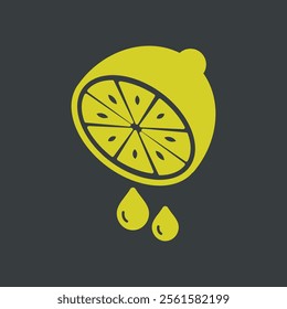 Lemon trendy artwork lovely abstract vector illustration colorful useable design.eps