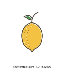 lemon in trendy flat design 