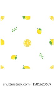 lemon tropical fruit seamless pattern for apparel