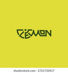 Lemon typographic text logo idea.
