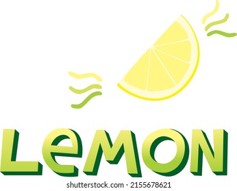 Lemon typography logo design. Trendy lettering style text. Logotype for package, sticker, label, menu. Vector eps 10.
