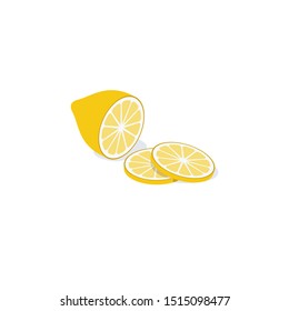 Lemon Vector 3d isometric, color web icons set, new flat style. Creative illustration design, idea for infographics.
