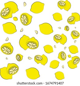 lemon vector background 