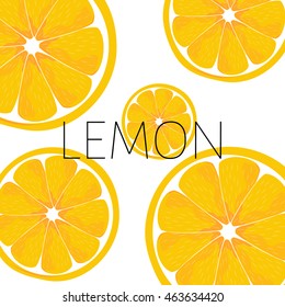Lemon vector background