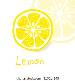 Lemon vector citrus fruits