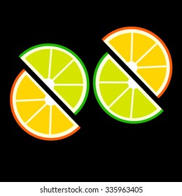 lemon vector citrus half fruit
