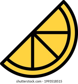 lemon vector color line icon