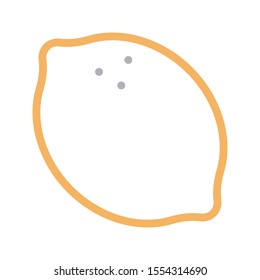 lemon vector colour line icon