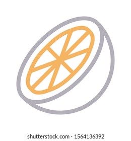 lemon vector colour line icon 