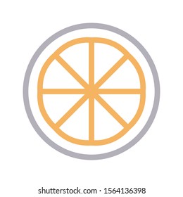 lemon vector colour line icon 