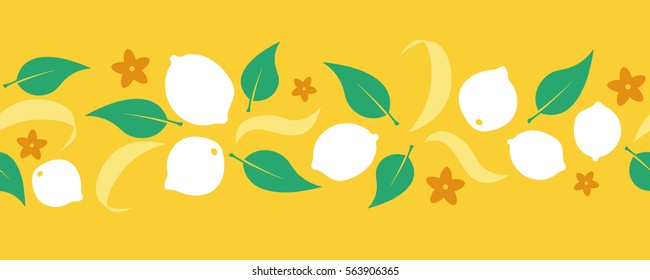 Lemon vector creative illustration, folk style isolated color design template